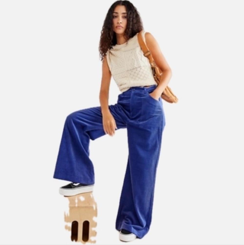 Rolla's Francoise Corduroy Pants In Electric Blue Size 6